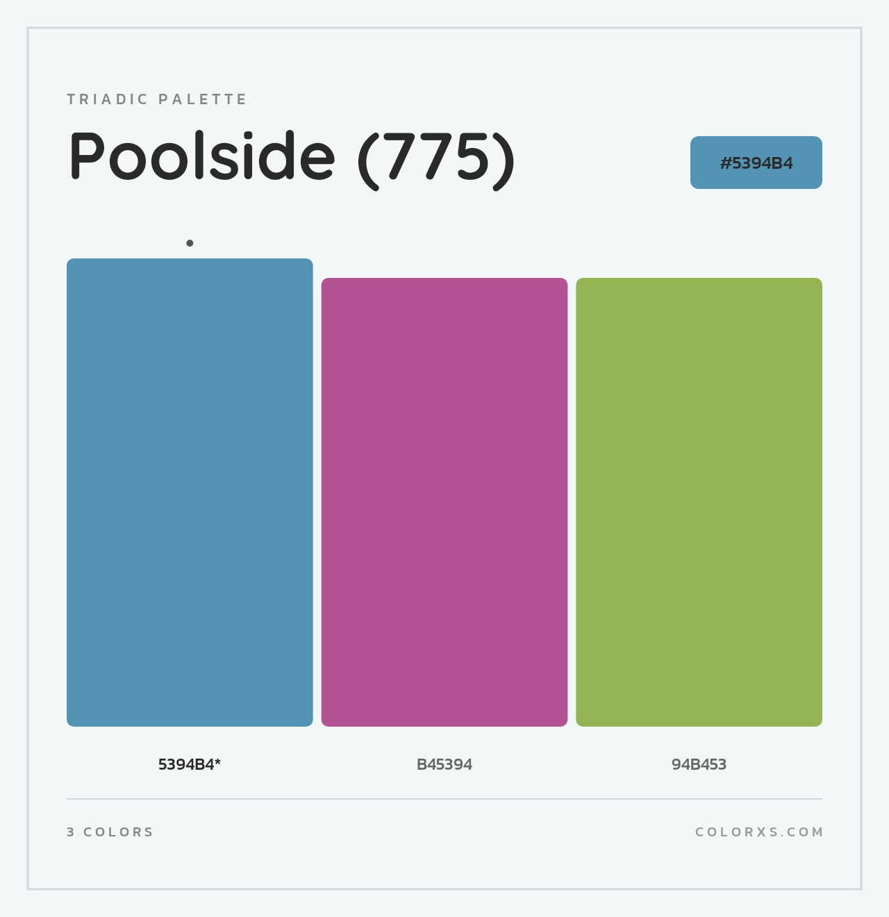 Poolside (775) - Triadic Color Palette