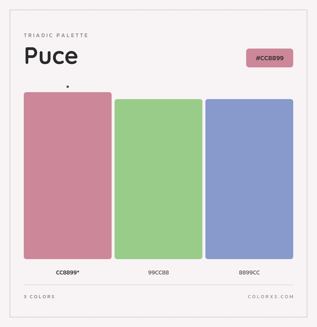 Puce - Triadic Color Palette