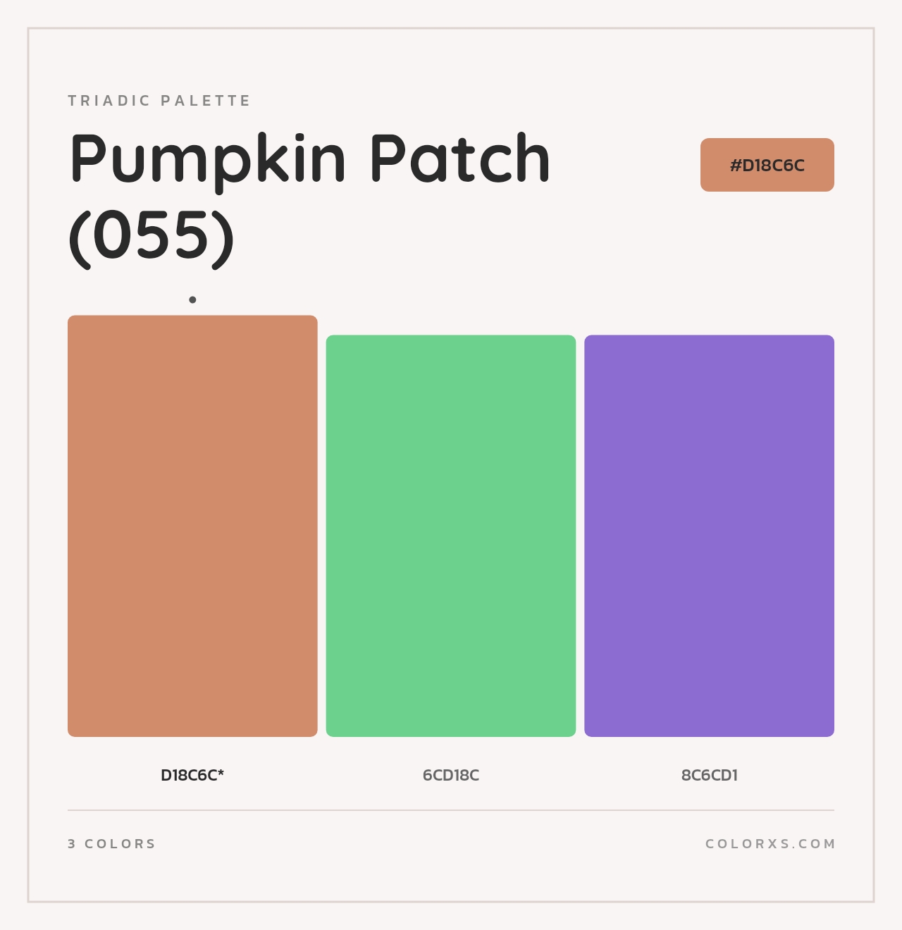Pumpkin Patch (055) - Triadic Color Palette