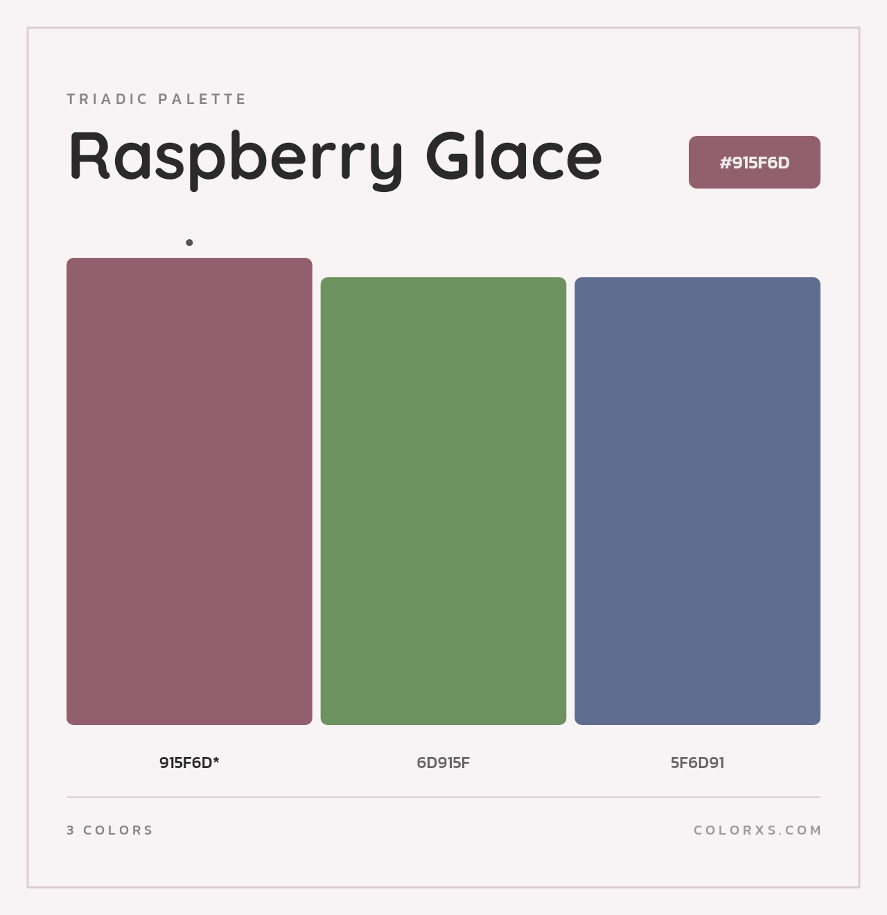 Raspberry Glace - Triadic Color Palette