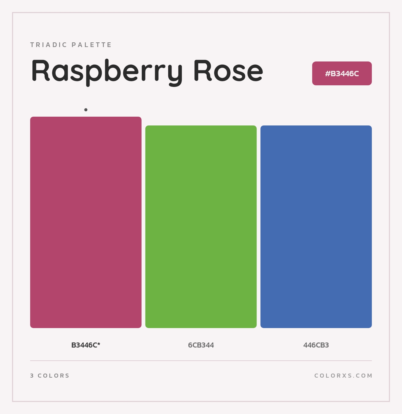 Raspberry Rose - Triadic Color Palette