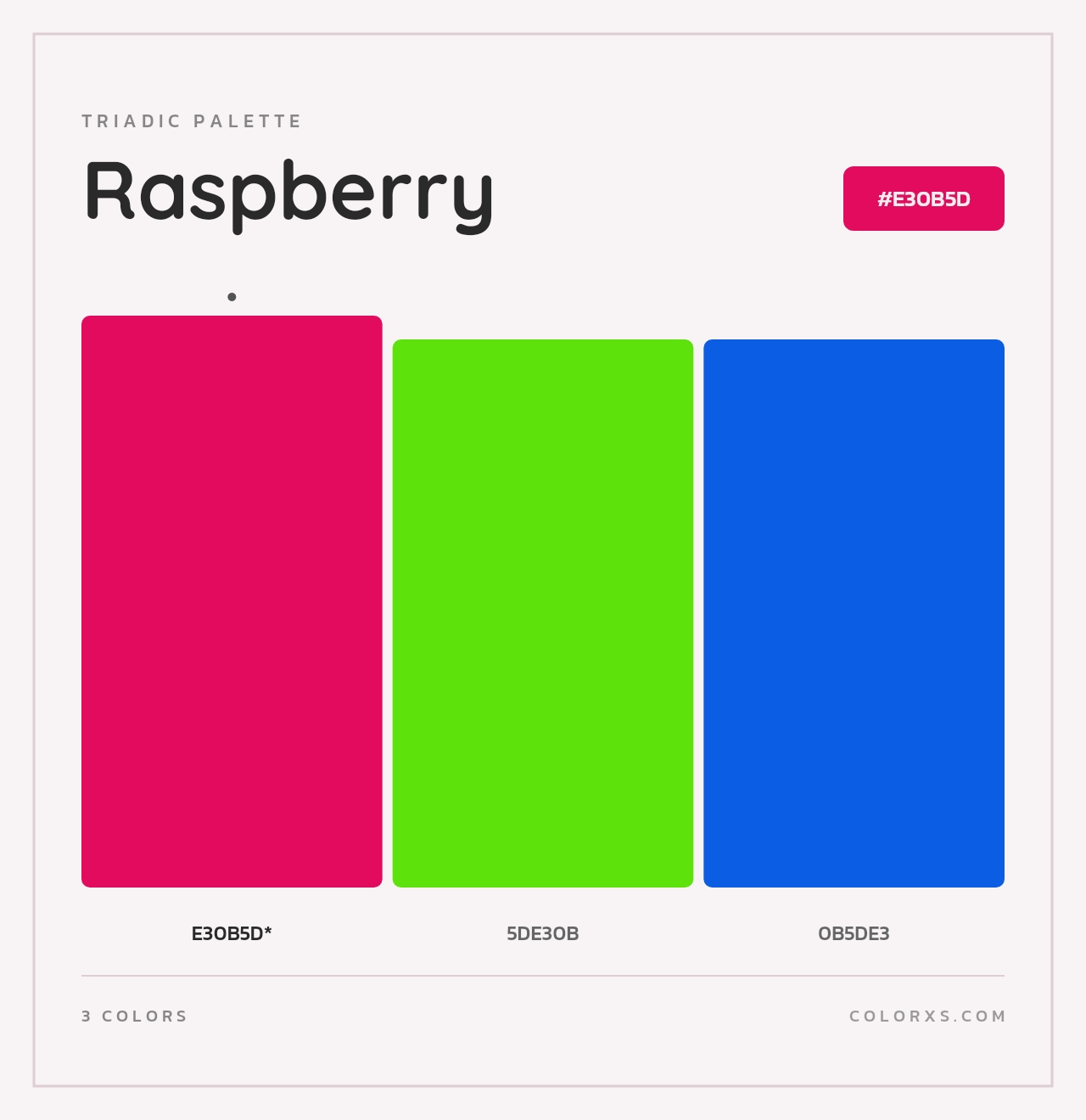 Raspberry - Triadic Color Palette