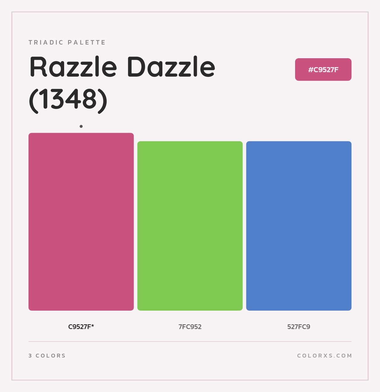 Razzle Dazzle (1348) - Triadic Color Palette