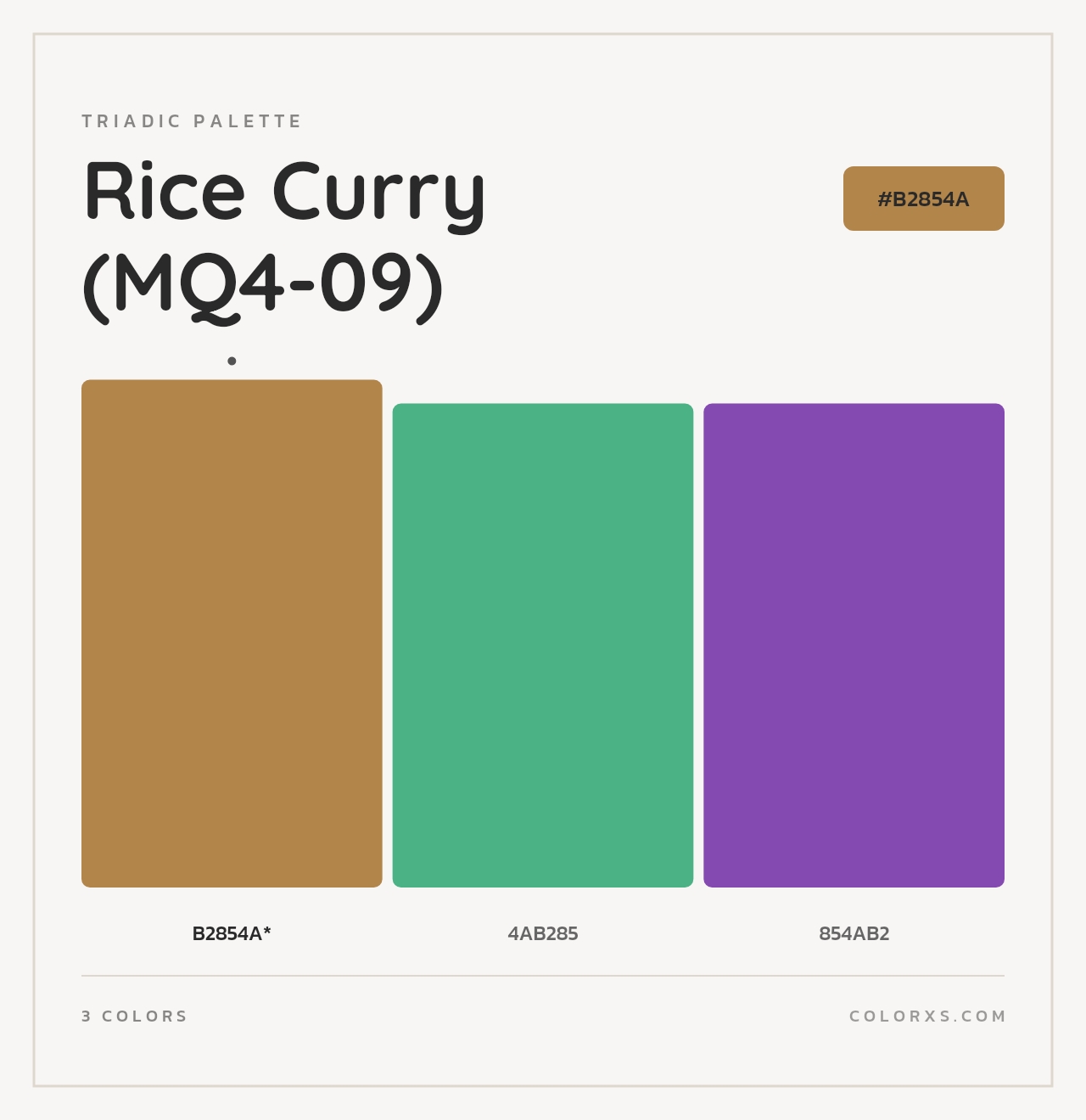 Rice Curry (MQ4-09) - Triadic Color Palette