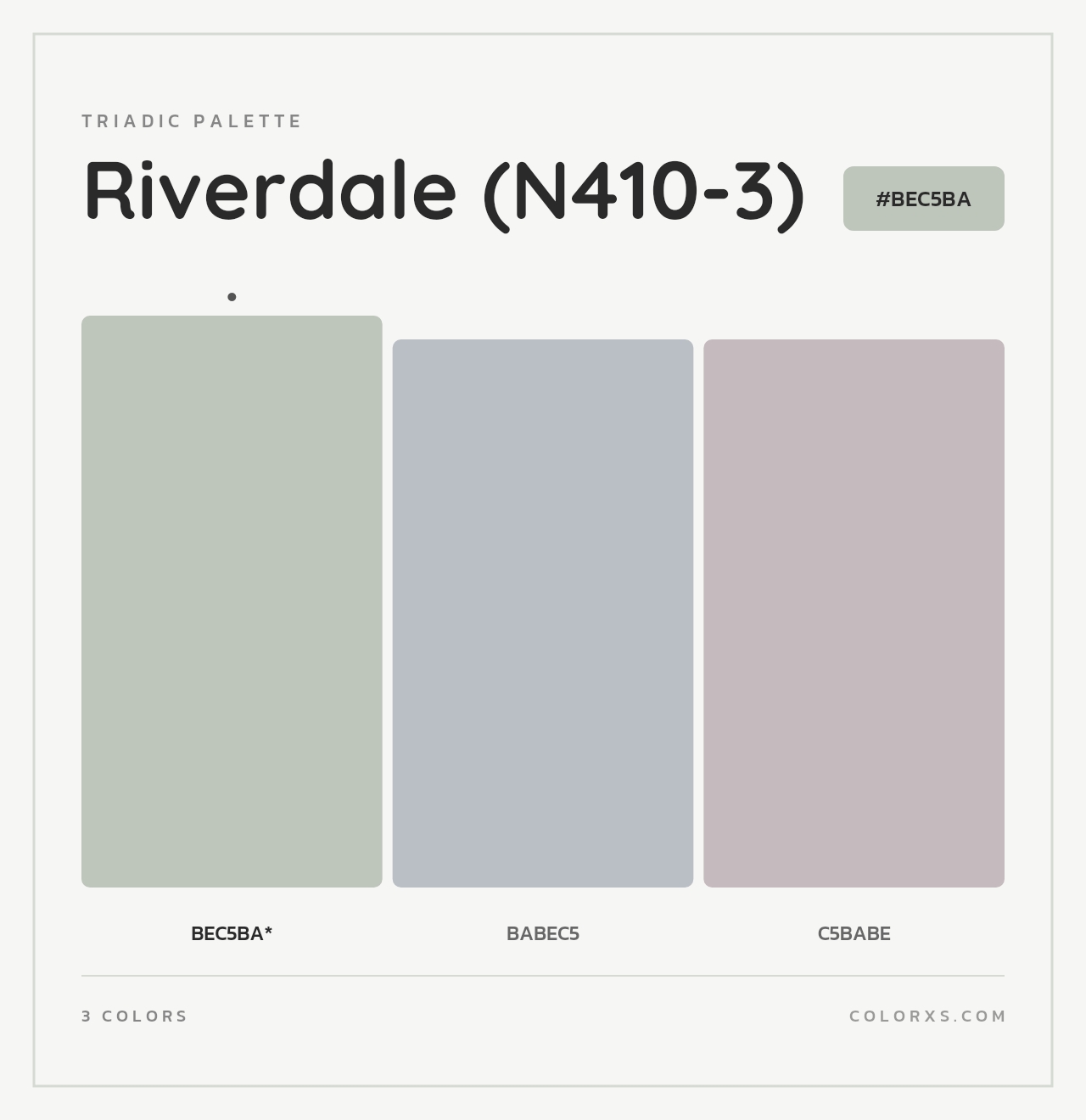 Riverdale (N410-3) - Triadic Color Palette