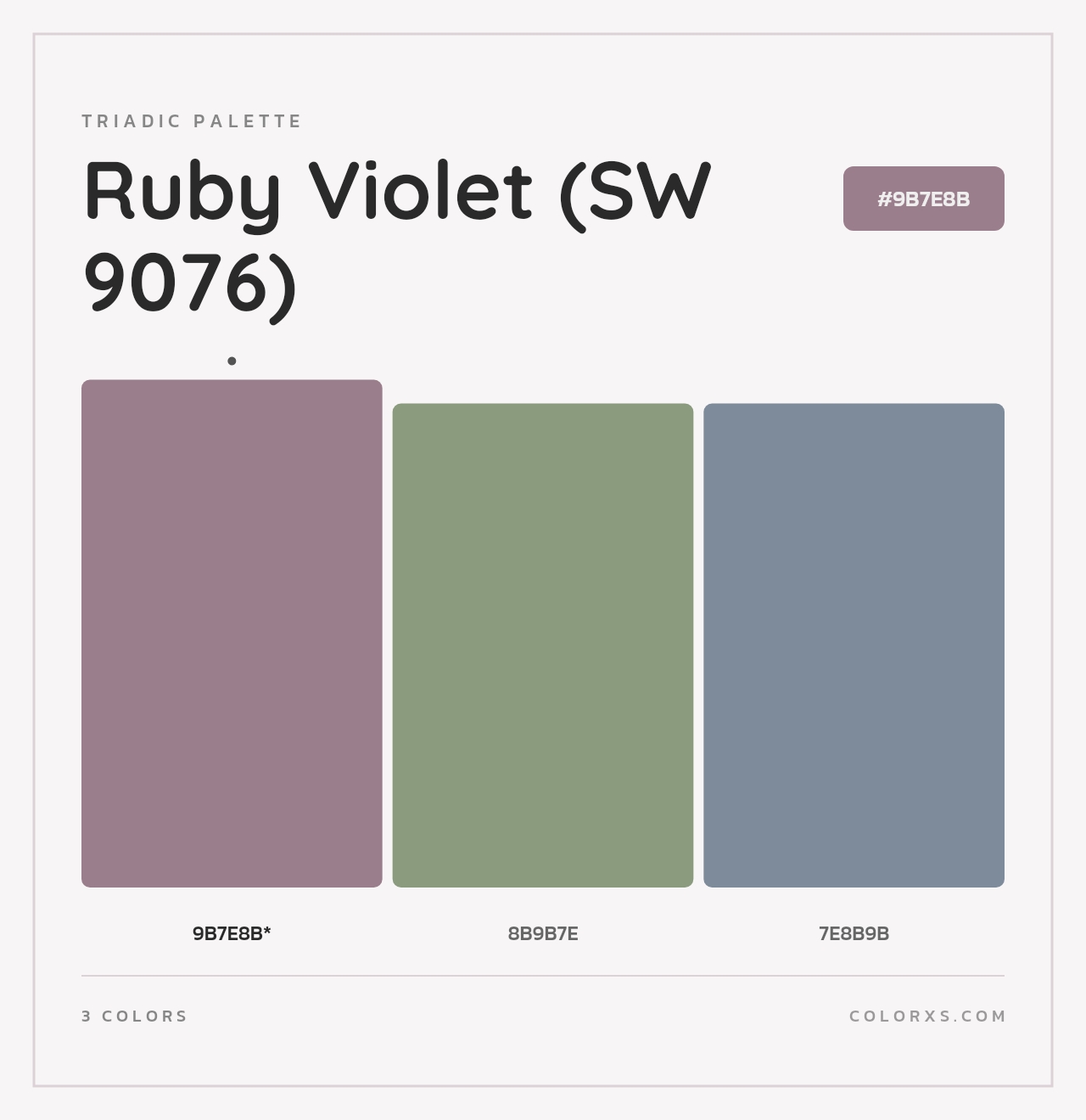 Ruby Violet (SW 9076) - Triadic Color Palette