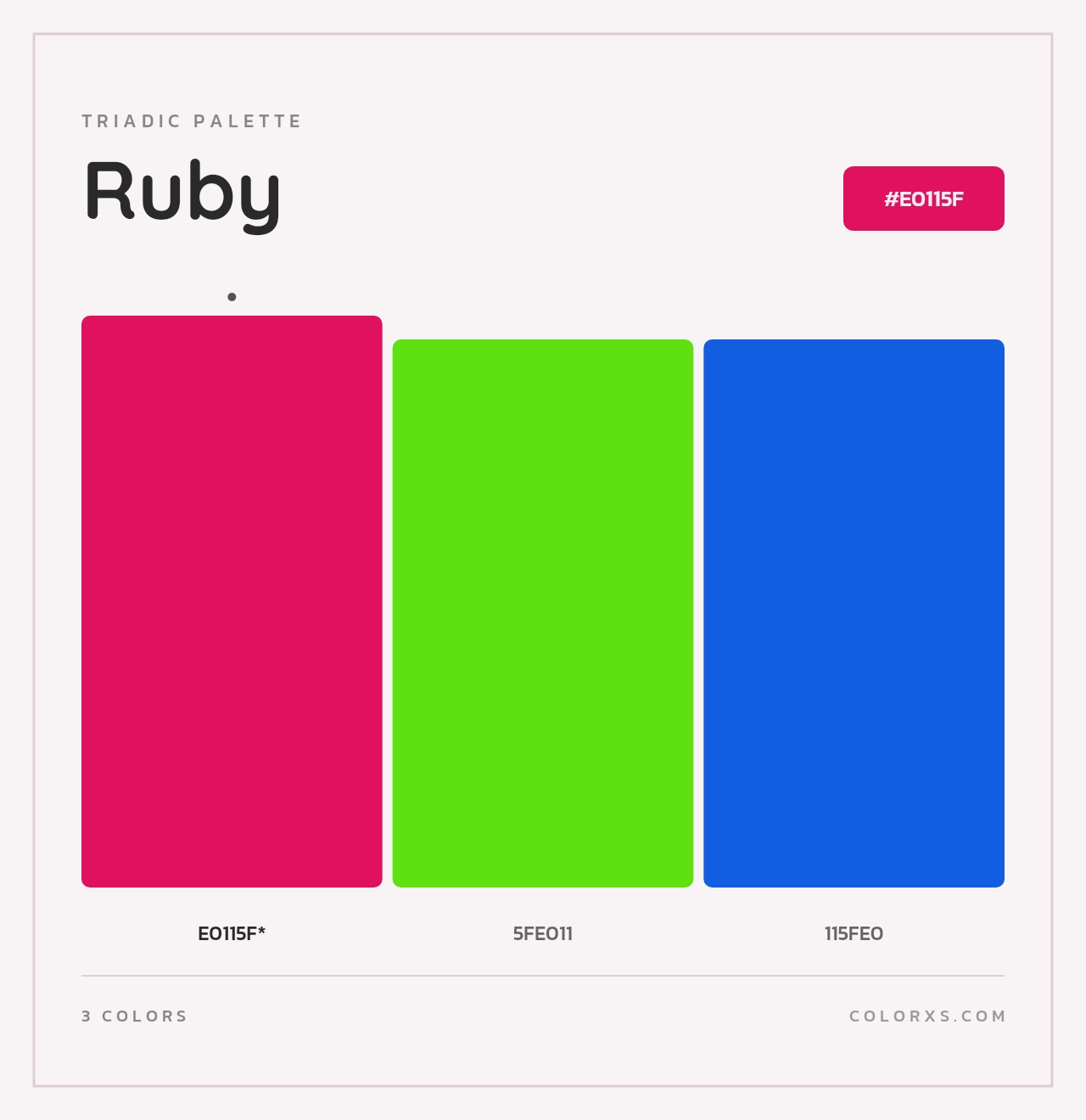 Ruby - Triadic Color Palette