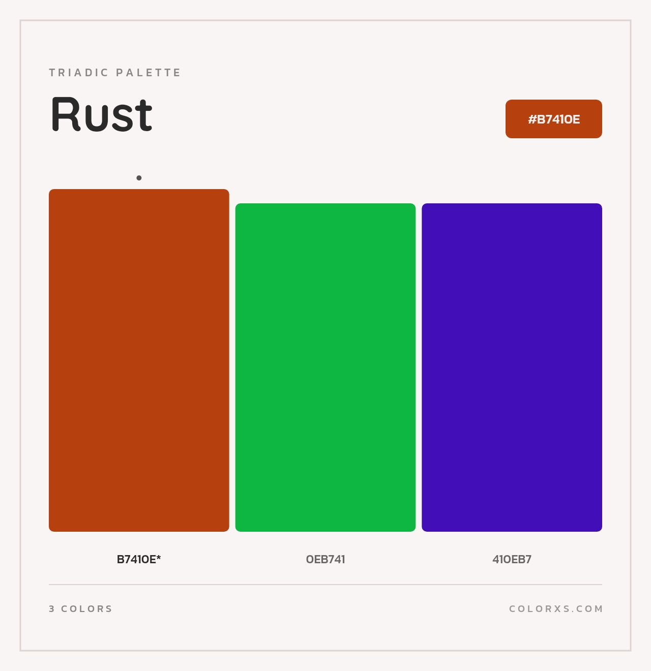Rust - Triadic Color Palette
