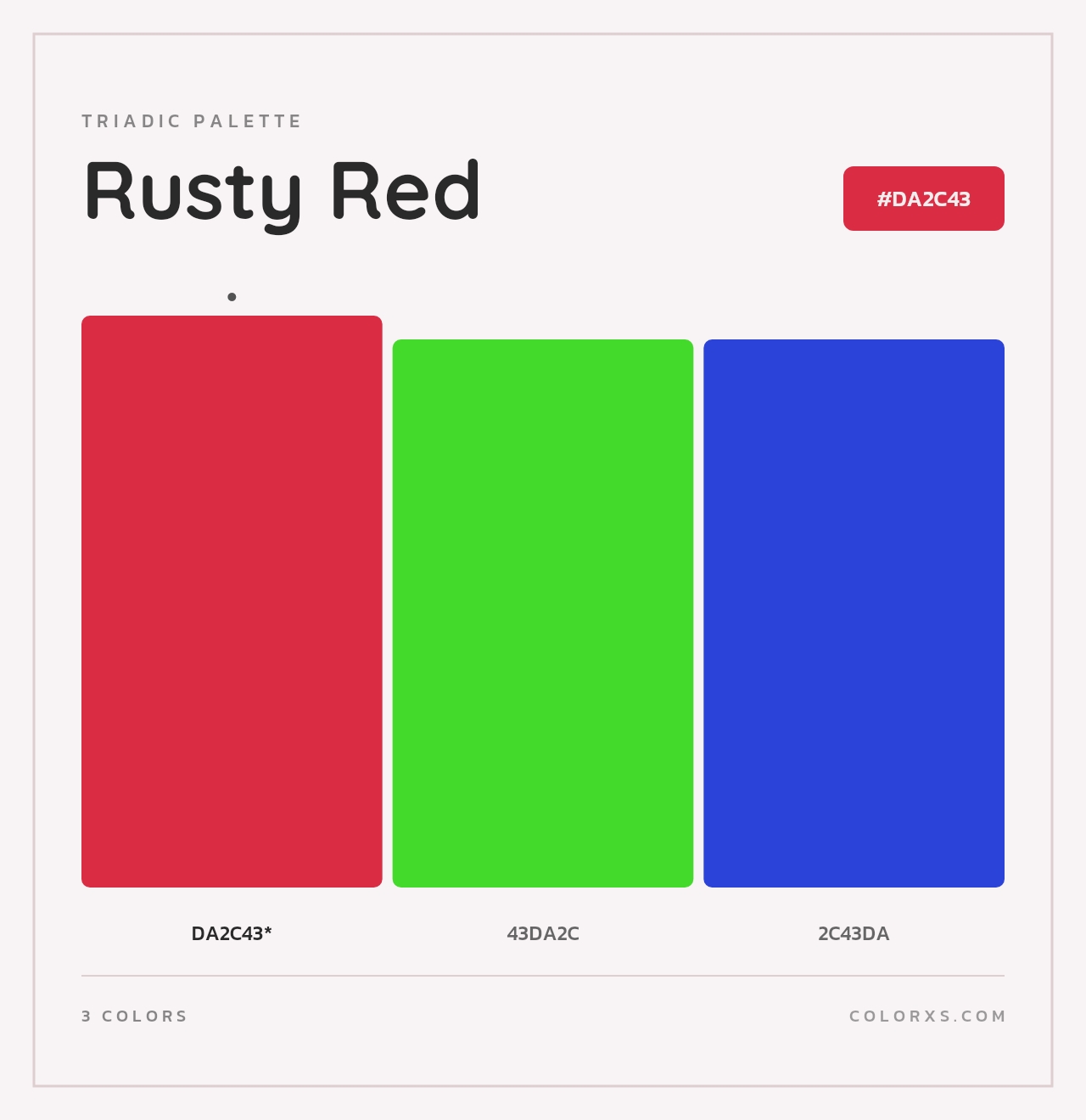 Rusty Red - Triadic Color Palette