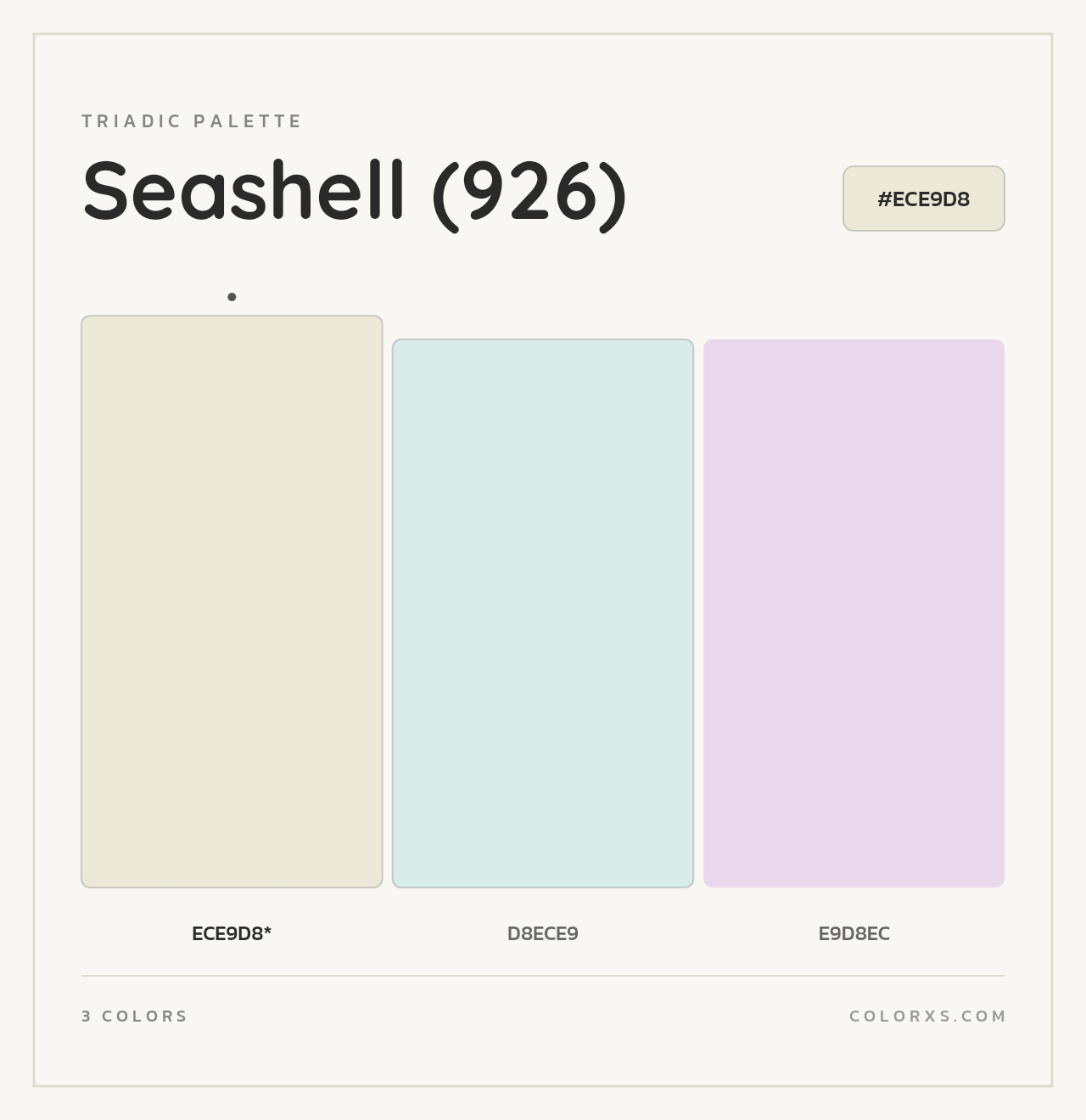 Seashell (926) - Triadic Color Palette
