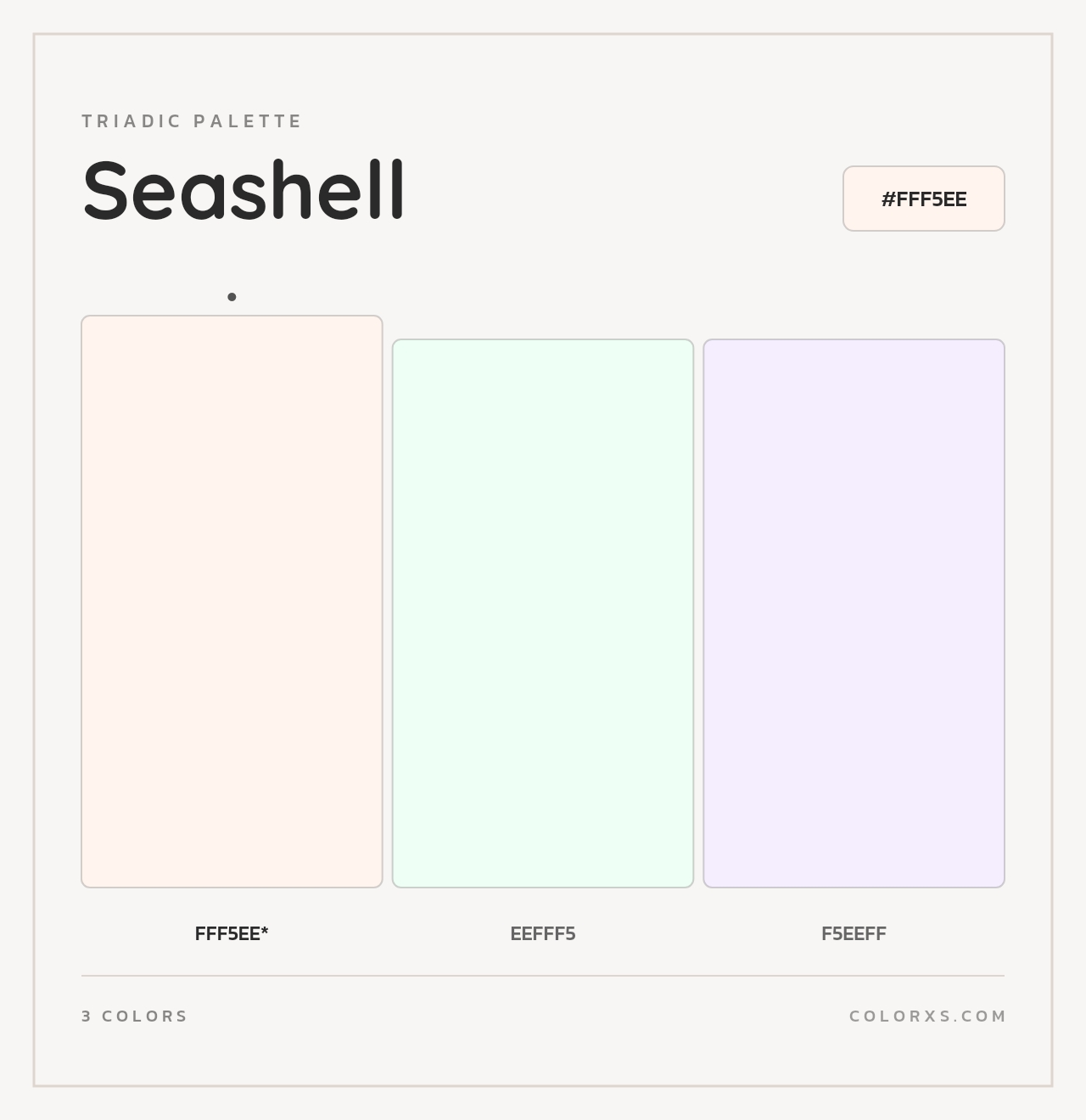 Seashell - Triadic Color Palette