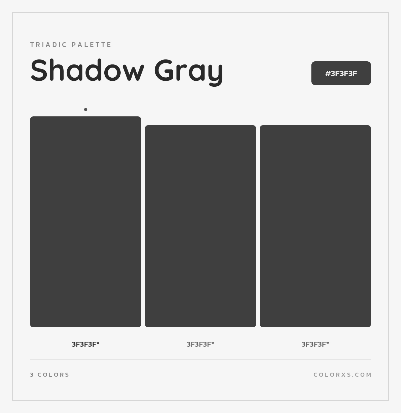 Shadow Gray - Triadic Color Palette