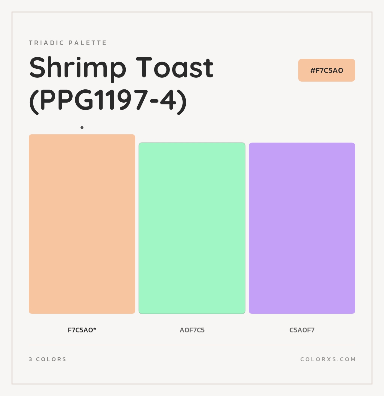 Shrimp Toast (PPG1197-4) - Triadic Color Palette