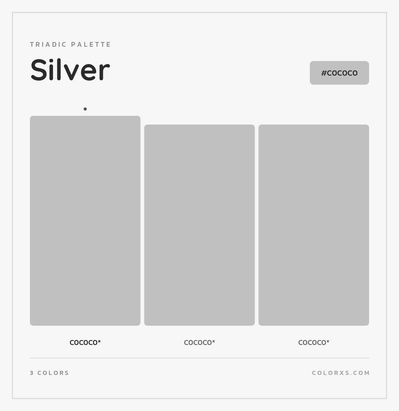 Silver - Triadic Color Palette