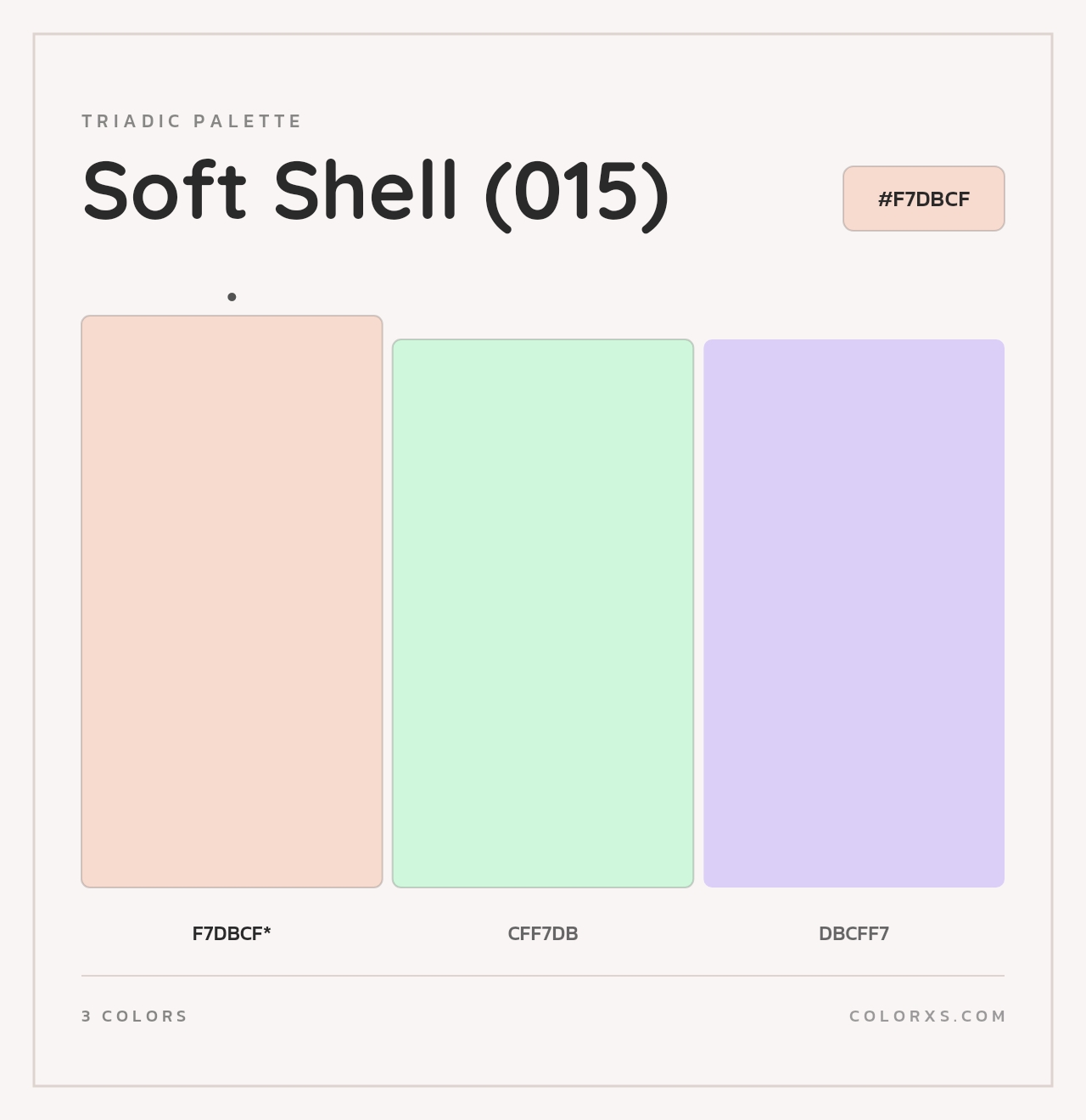 Soft Shell (015) - Triadic Color Palette