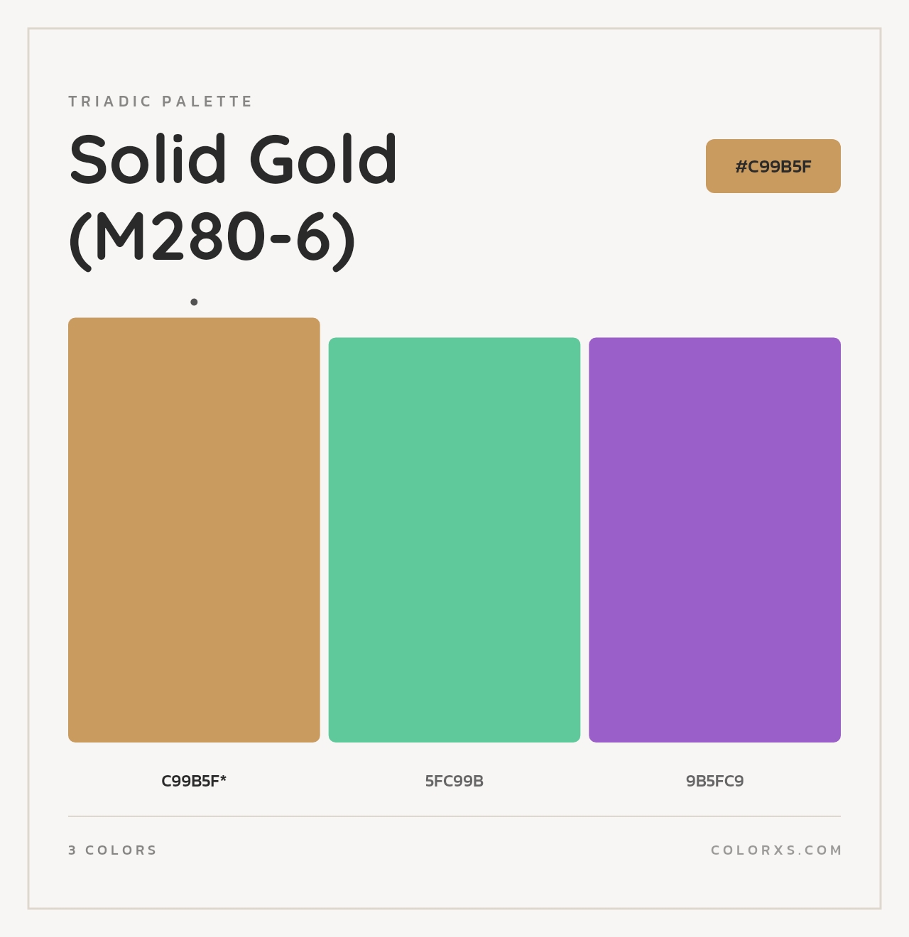 Solid Gold (M280-6) - Triadic Color Palette
