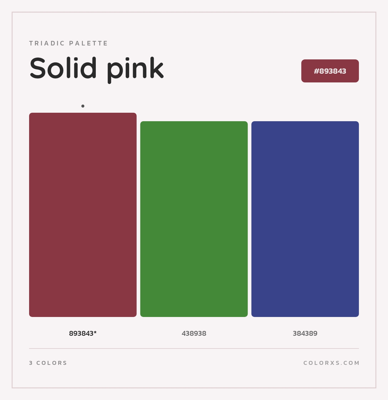 Solid pink - Triadic Color Palette