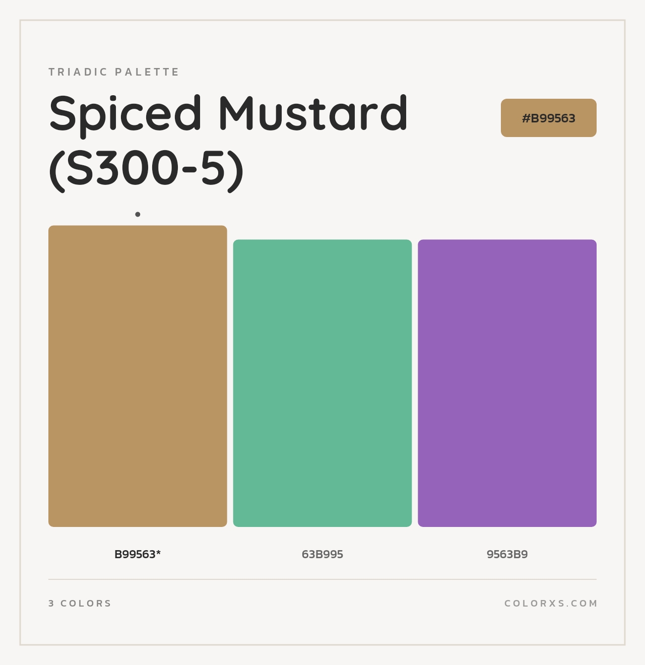 Spiced Mustard (S300-5) - Triadic Color Palette