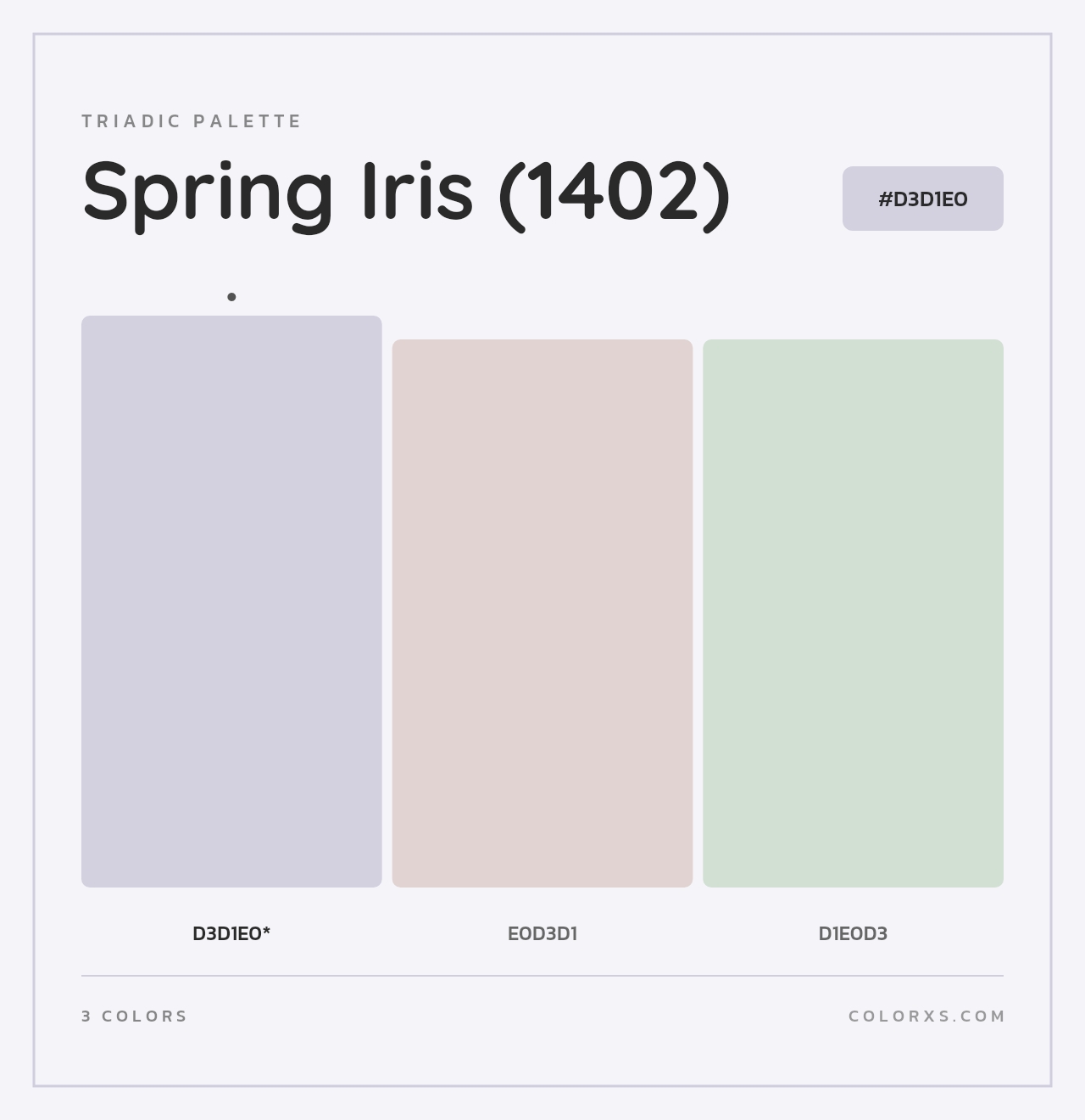 Spring Iris (1402) - Triadic Color Palette