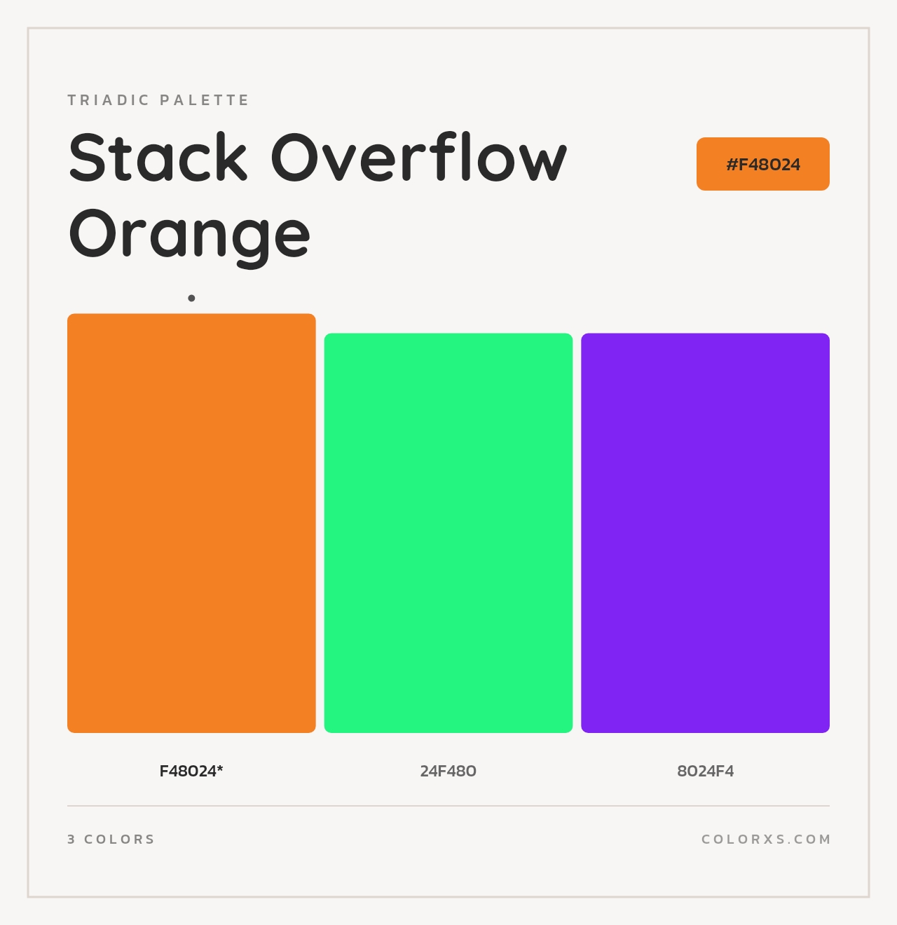 Stack Overflow Orange - Triadic Color Palette