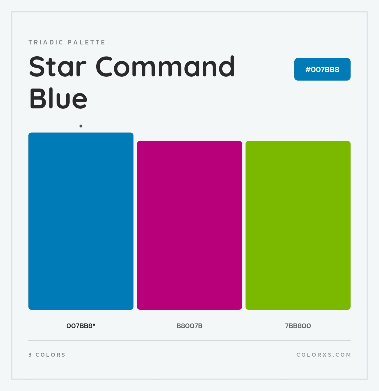 Star Command Blue - Triadic Color Palette