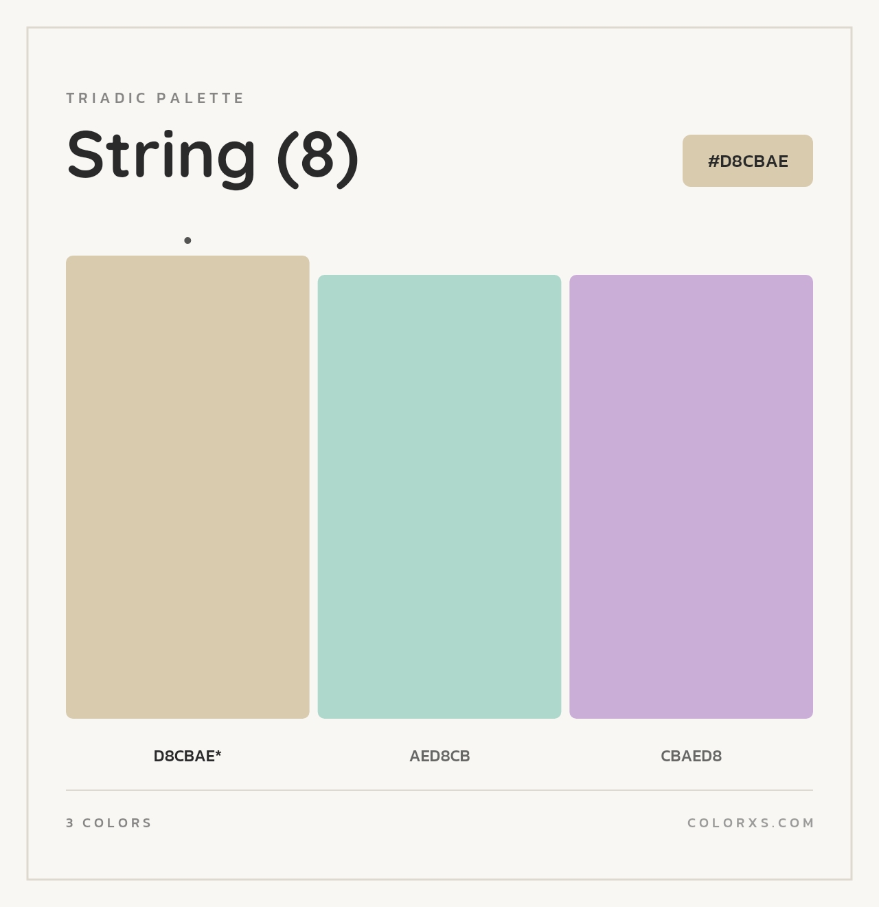 String (8) - Triadic Color Palette