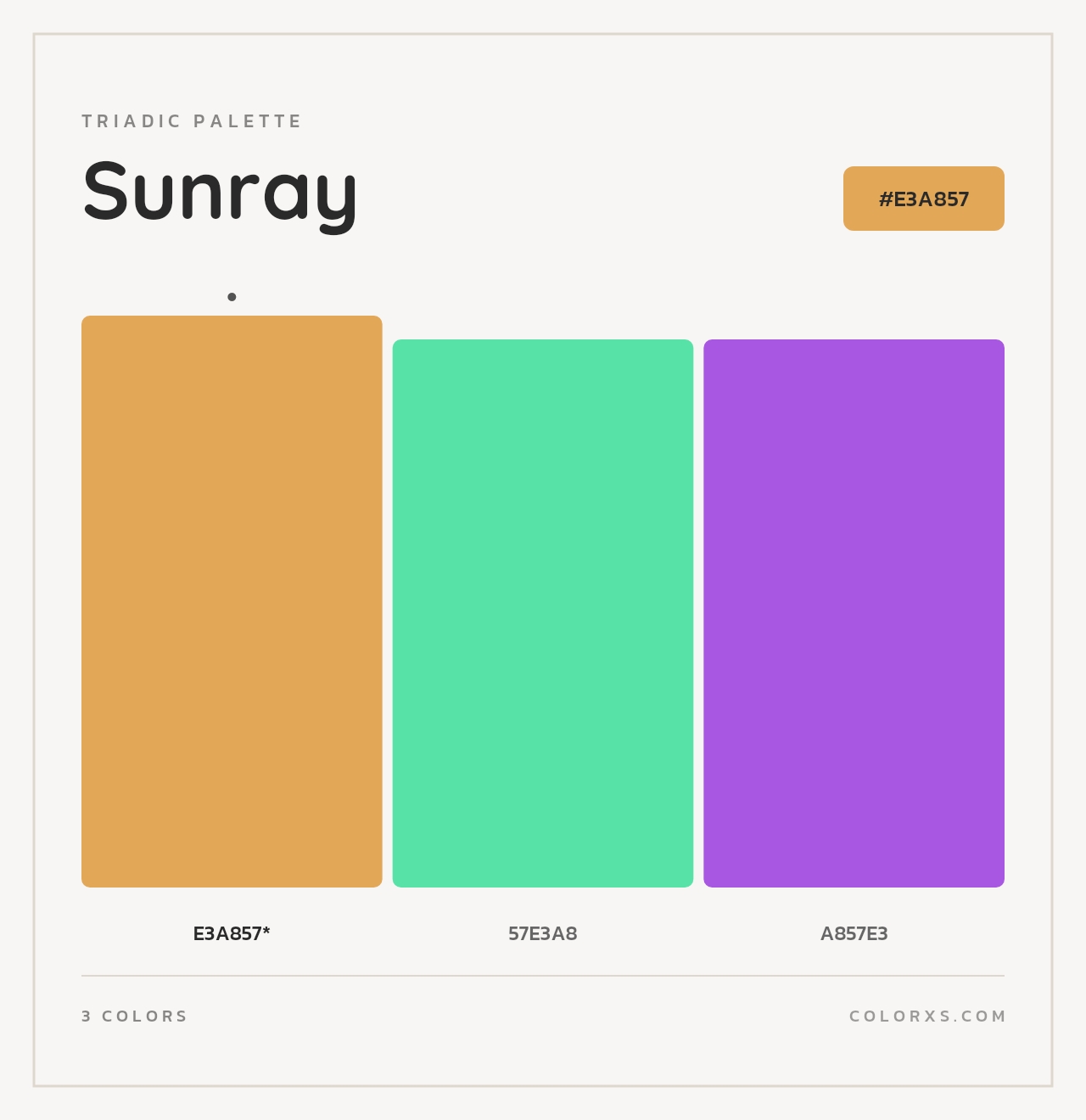 Sunray - Triadic Color Palette