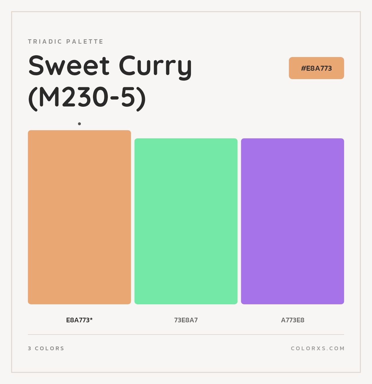 Sweet Curry (M230-5) - Triadic Color Palette