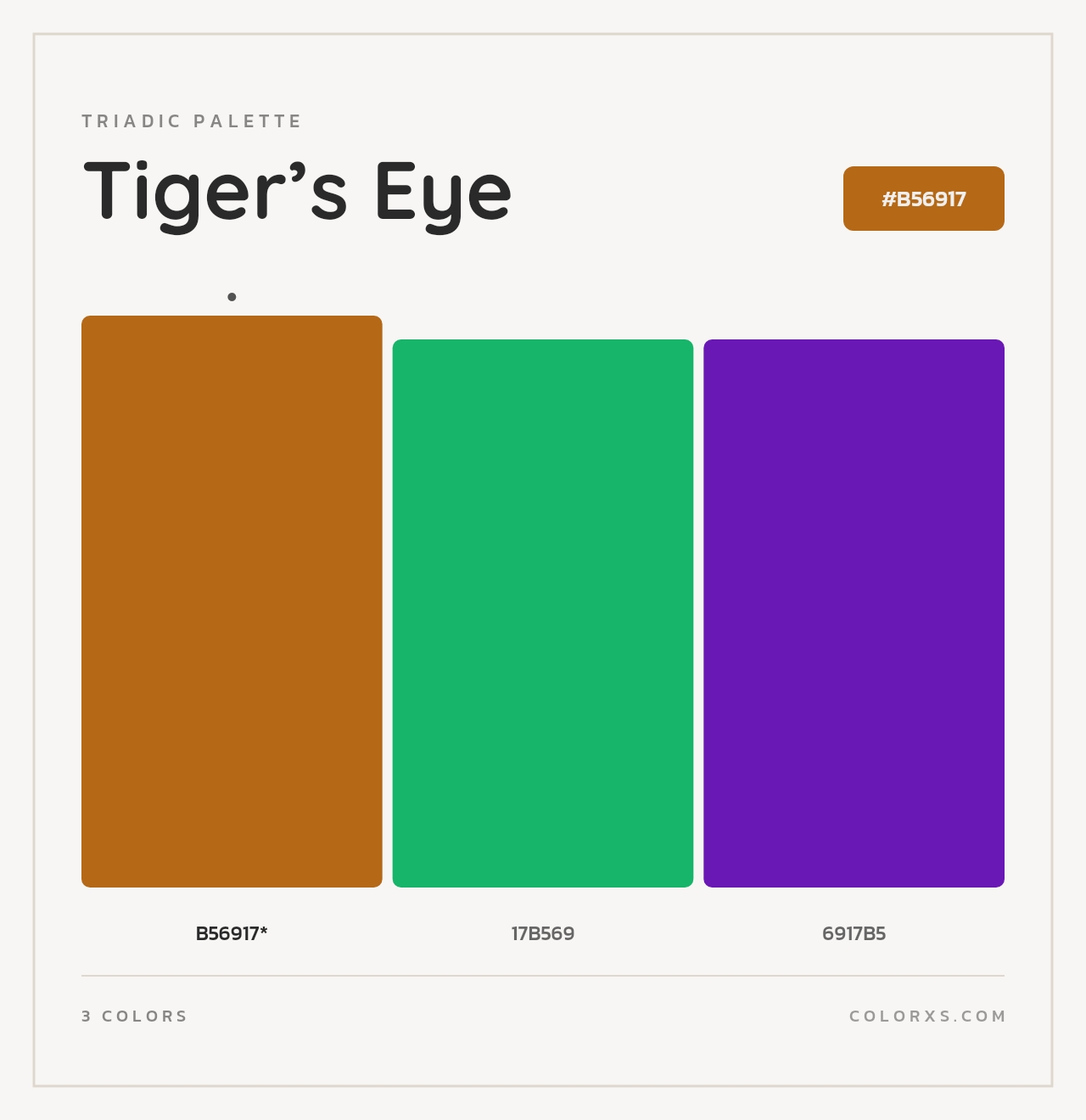 Tiger’s Eye - Triadic Color Palette