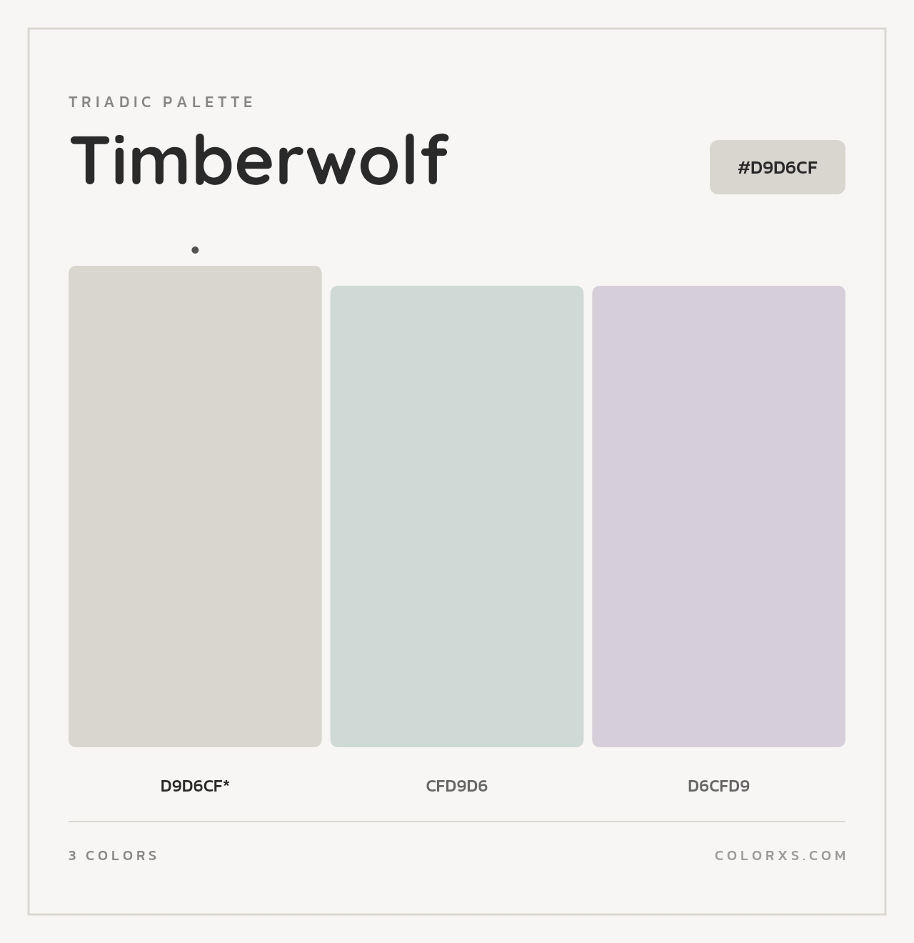 Timberwolf - Triadic Color Palette