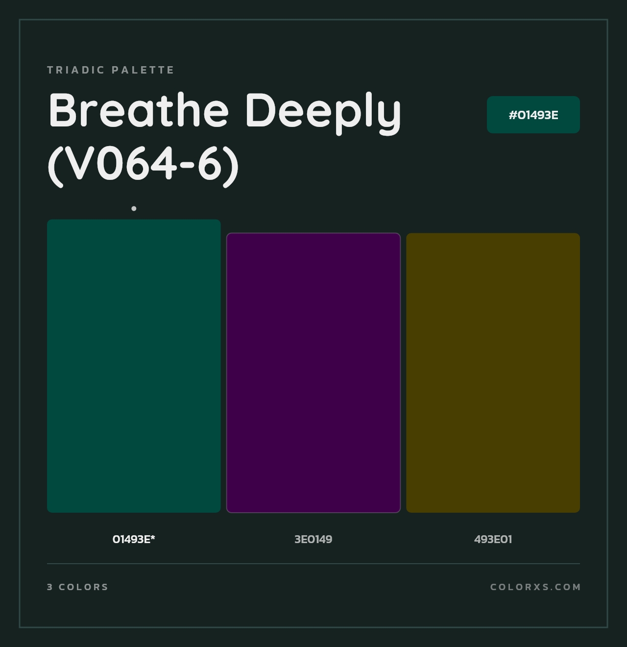 Breathe Deeply (V064-6) - Triadic Color Palette