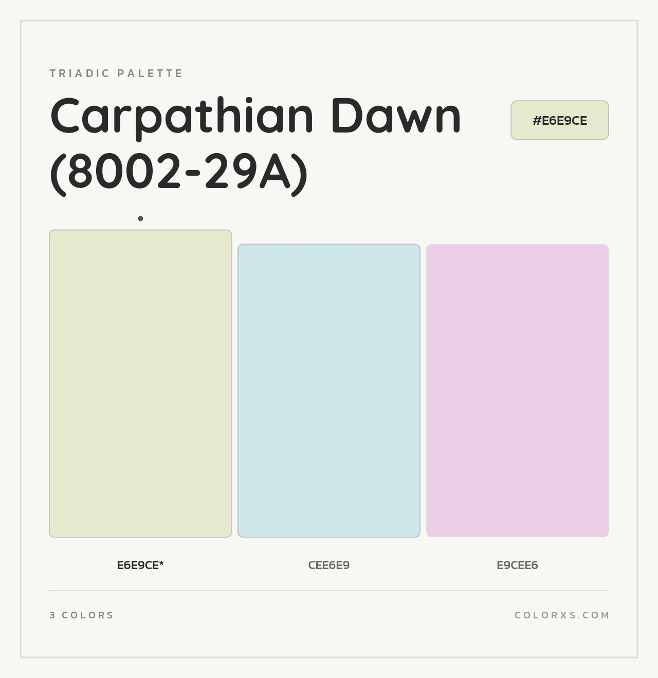 Carpathian Dawn (8002-29A) - Triadic Color Palette