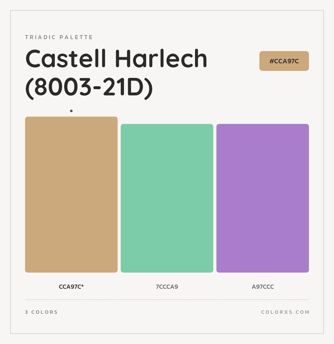 Castell Harlech (8003-21D) - Triadic Color Palette