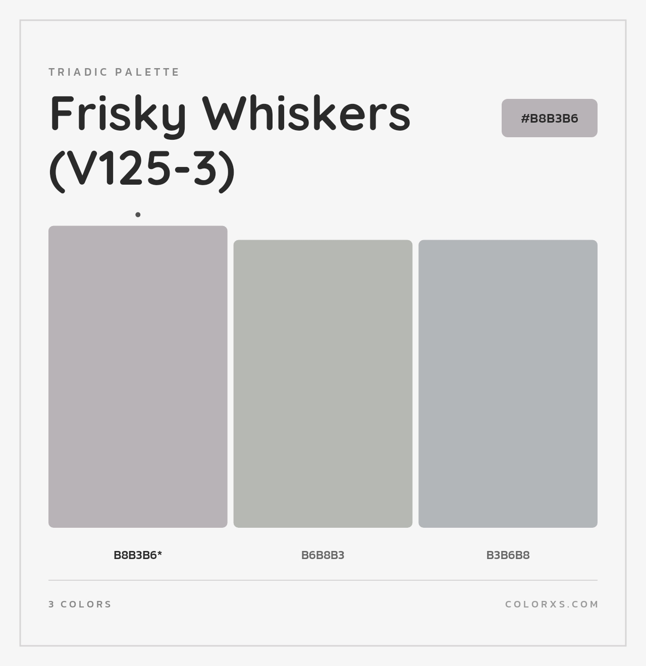 Frisky Whiskers (V125-3) - Triadic Color Palette