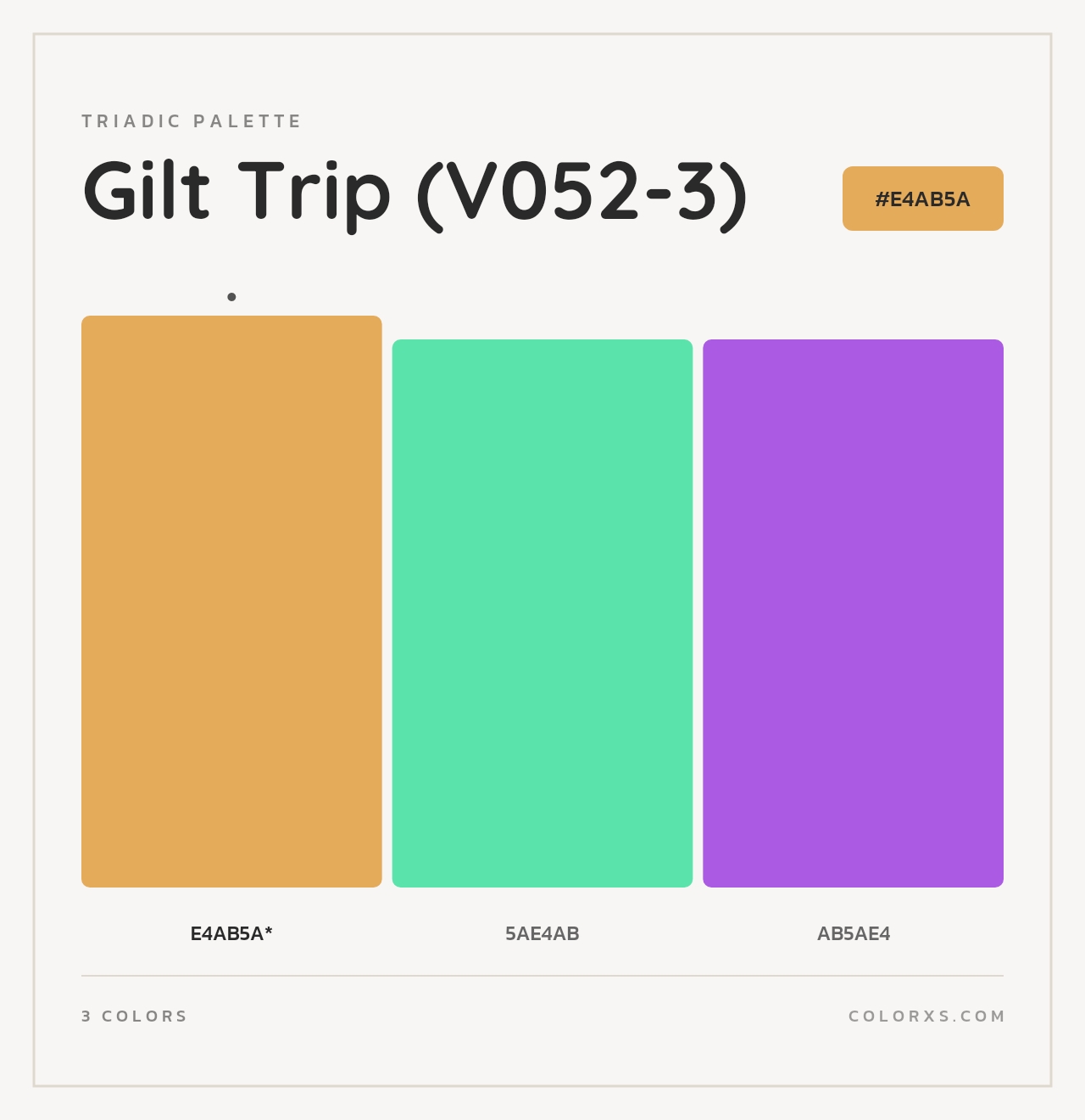 Gilt Trip (V052-3) - Triadic Color Palette