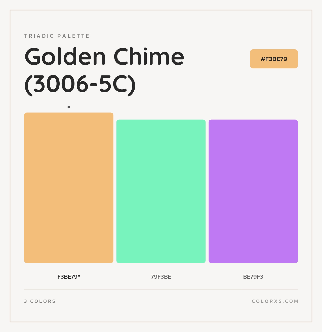 Golden Chime (3006-5C) - Triadic Color Palette