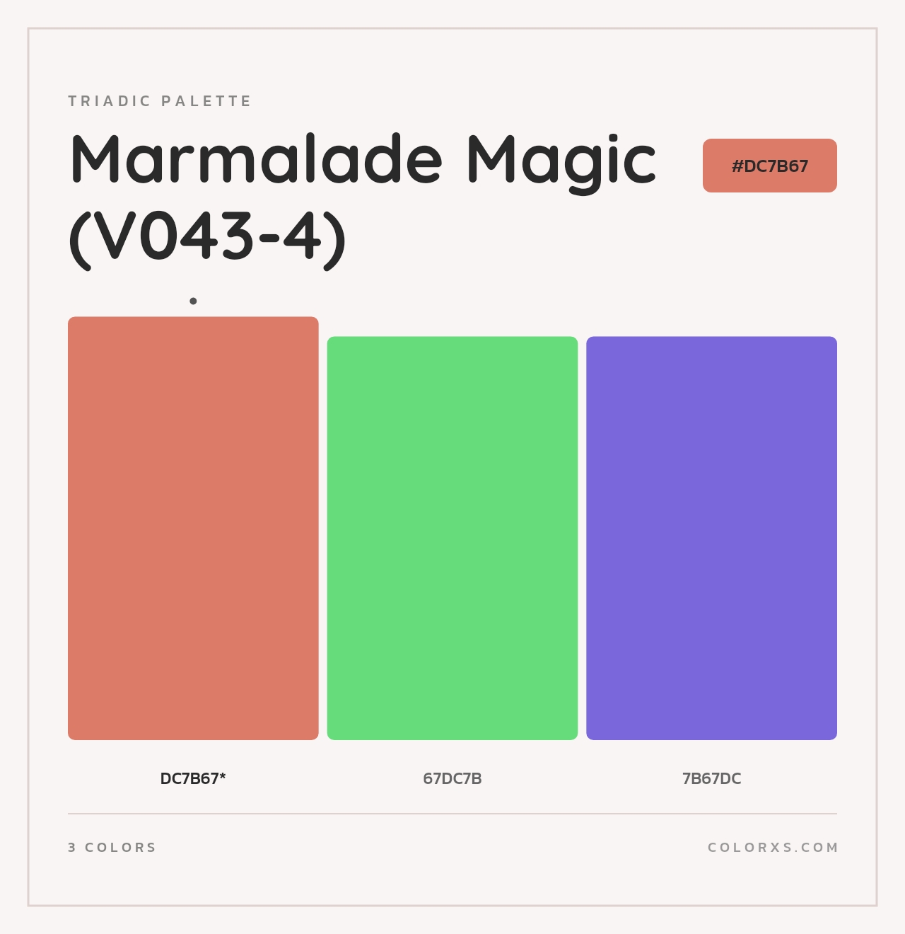 Marmalade Magic (V043-4) - Triadic Color Palette