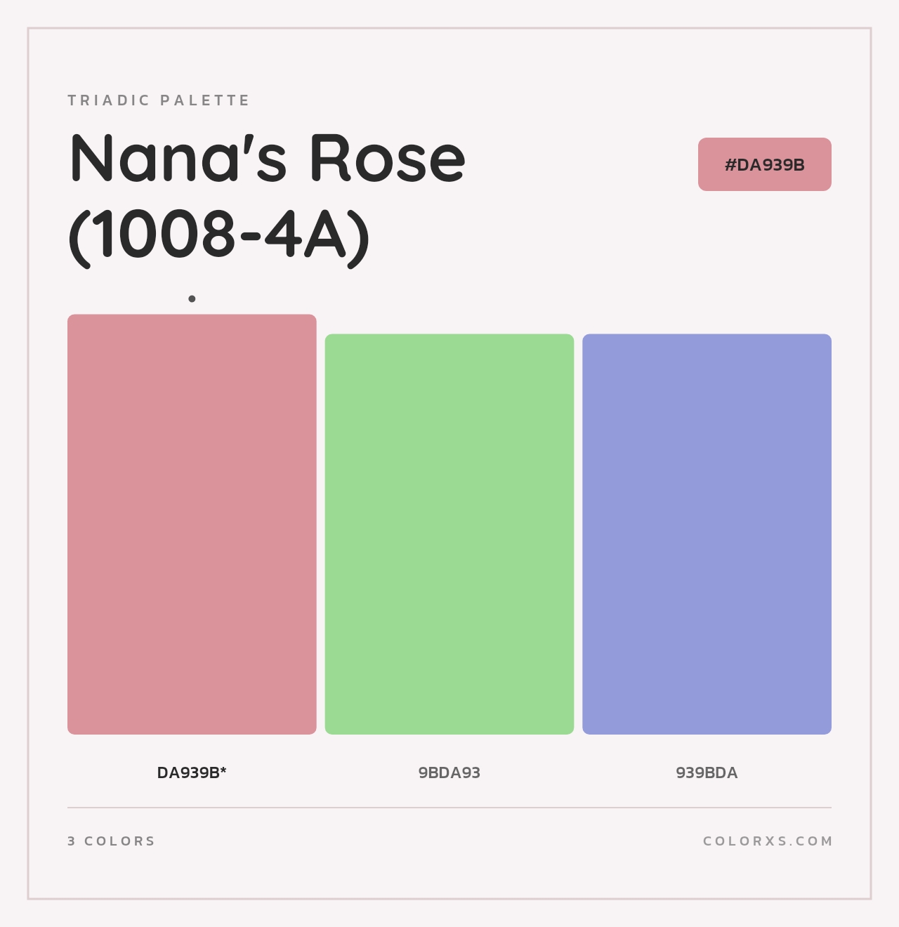 Nana's Rose (1008-4A) - Triadic Color Palette