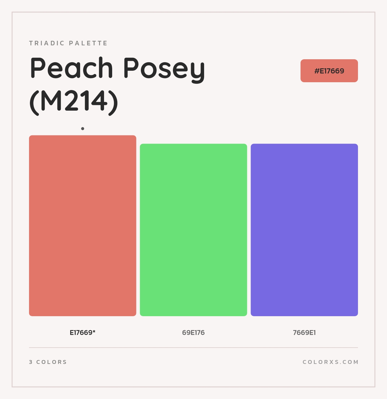 Peach Posey (M214) - Triadic Color Palette