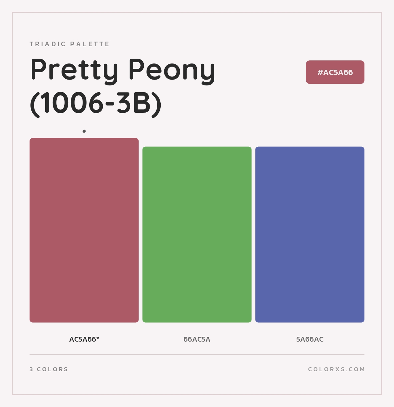 Pretty Peony (1006-3B) - Triadic Color Palette