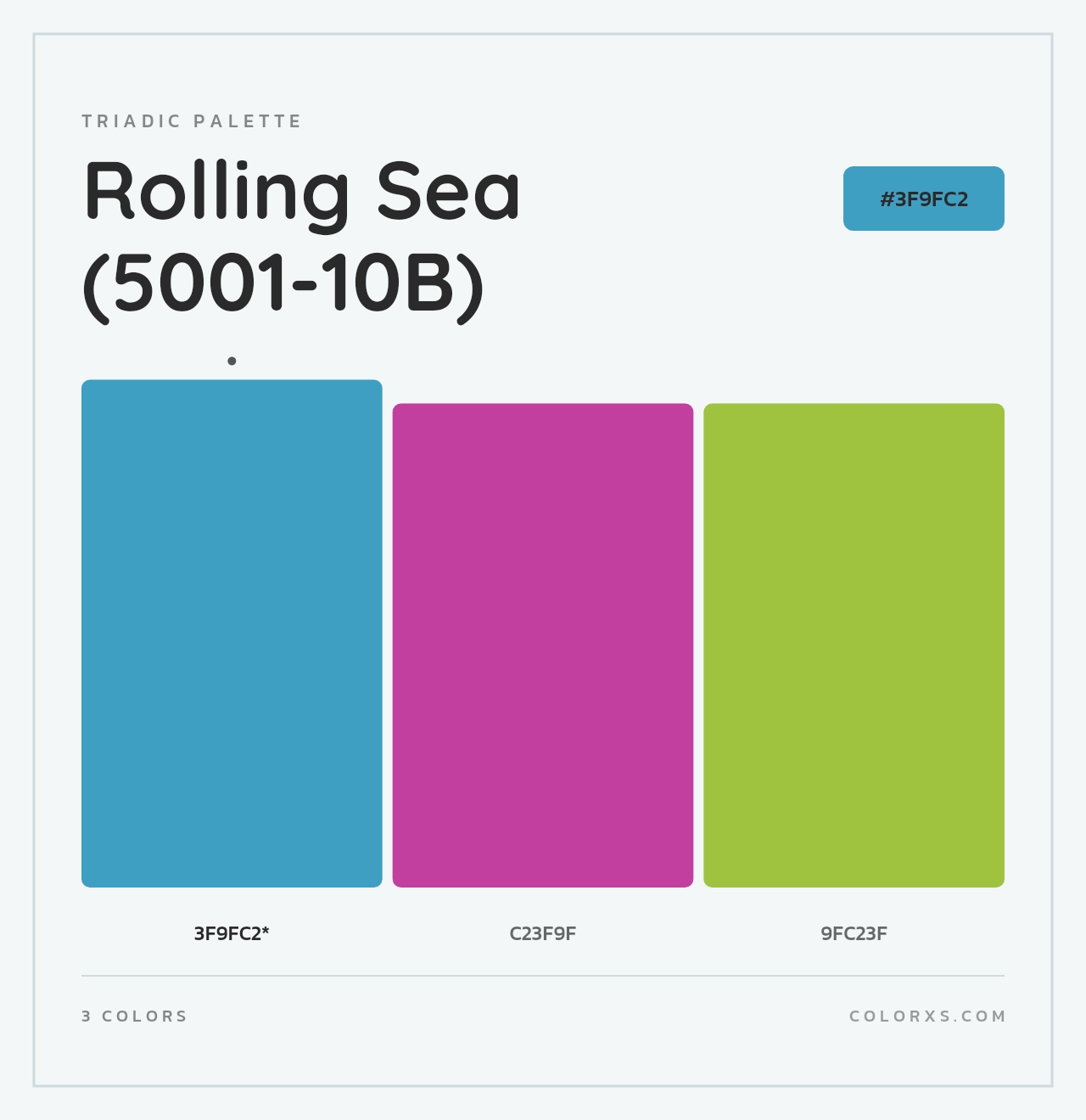 Rolling Sea (5001-10B) - Triadic Color Palette