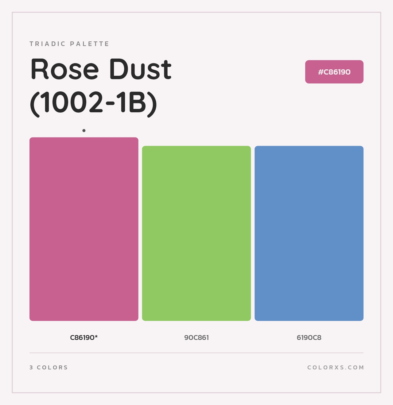 Rose Dust (1002-1B) - Triadic Color Palette