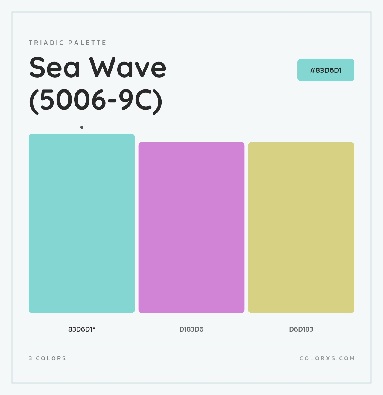 Sea Wave (5006-9C) - Triadic Color Palette