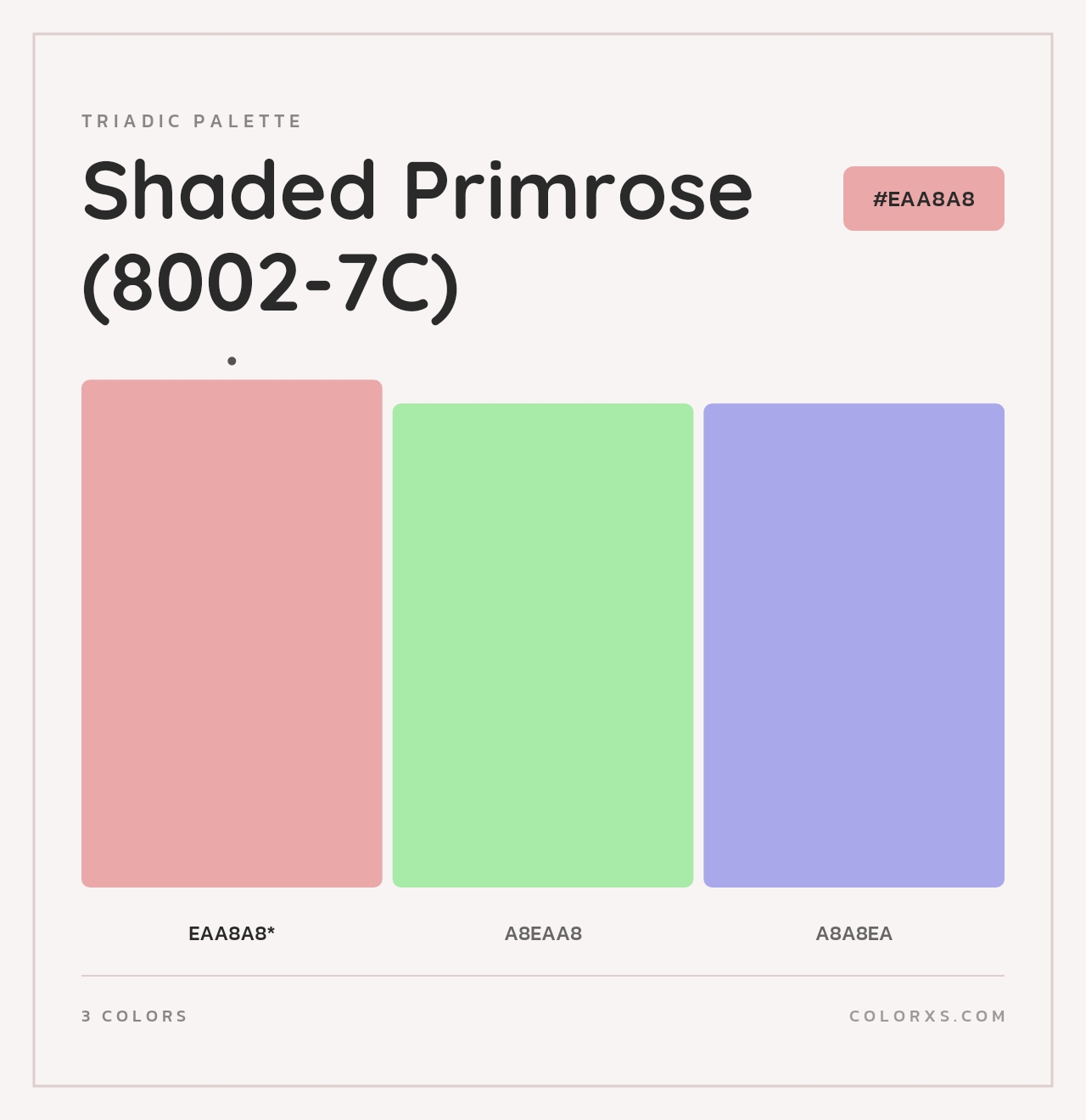 Shaded Primrose (8002-7C) - Triadic Color Palette