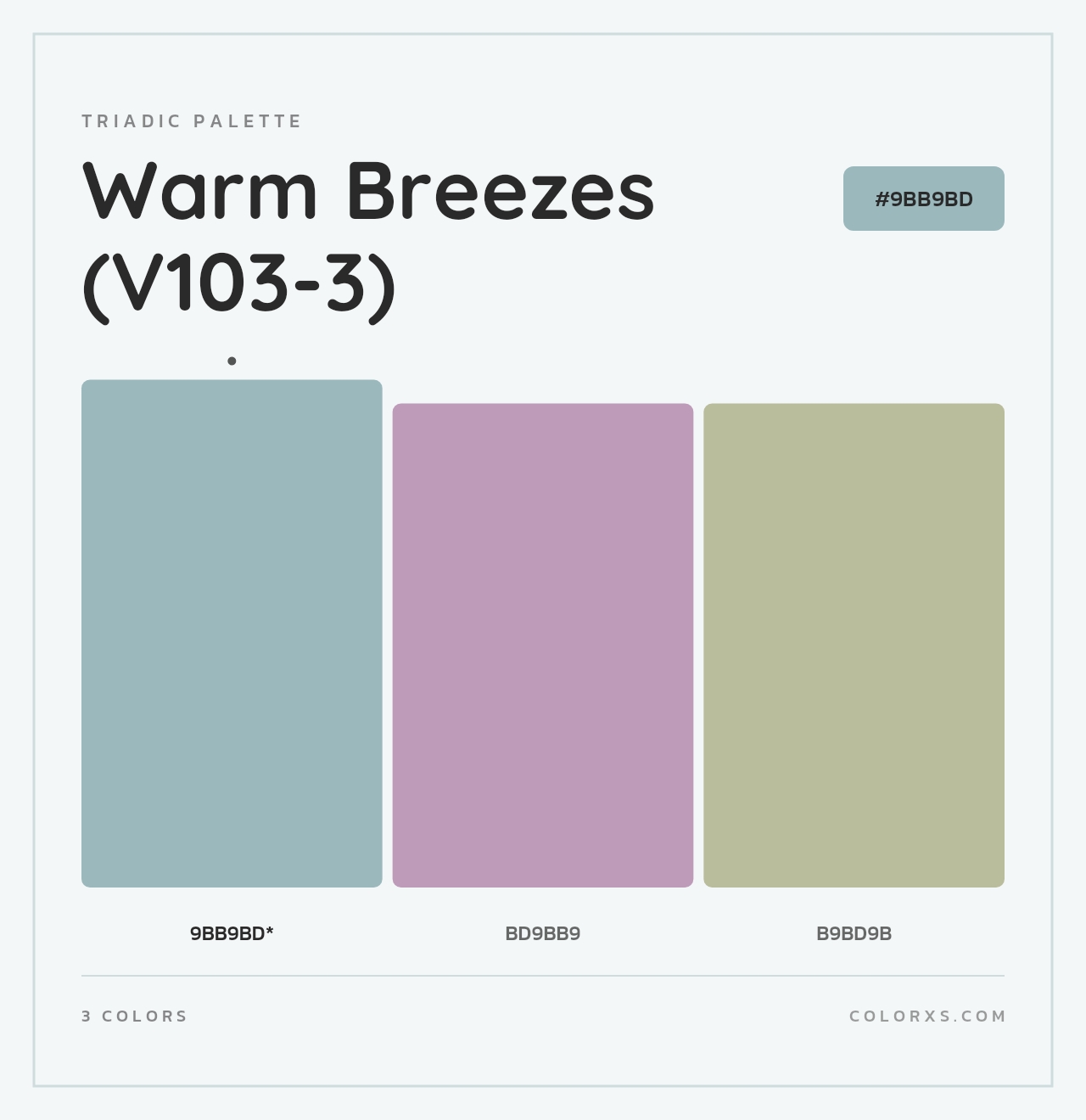 Warm Breezes (V103-3) - Triadic Color Palette