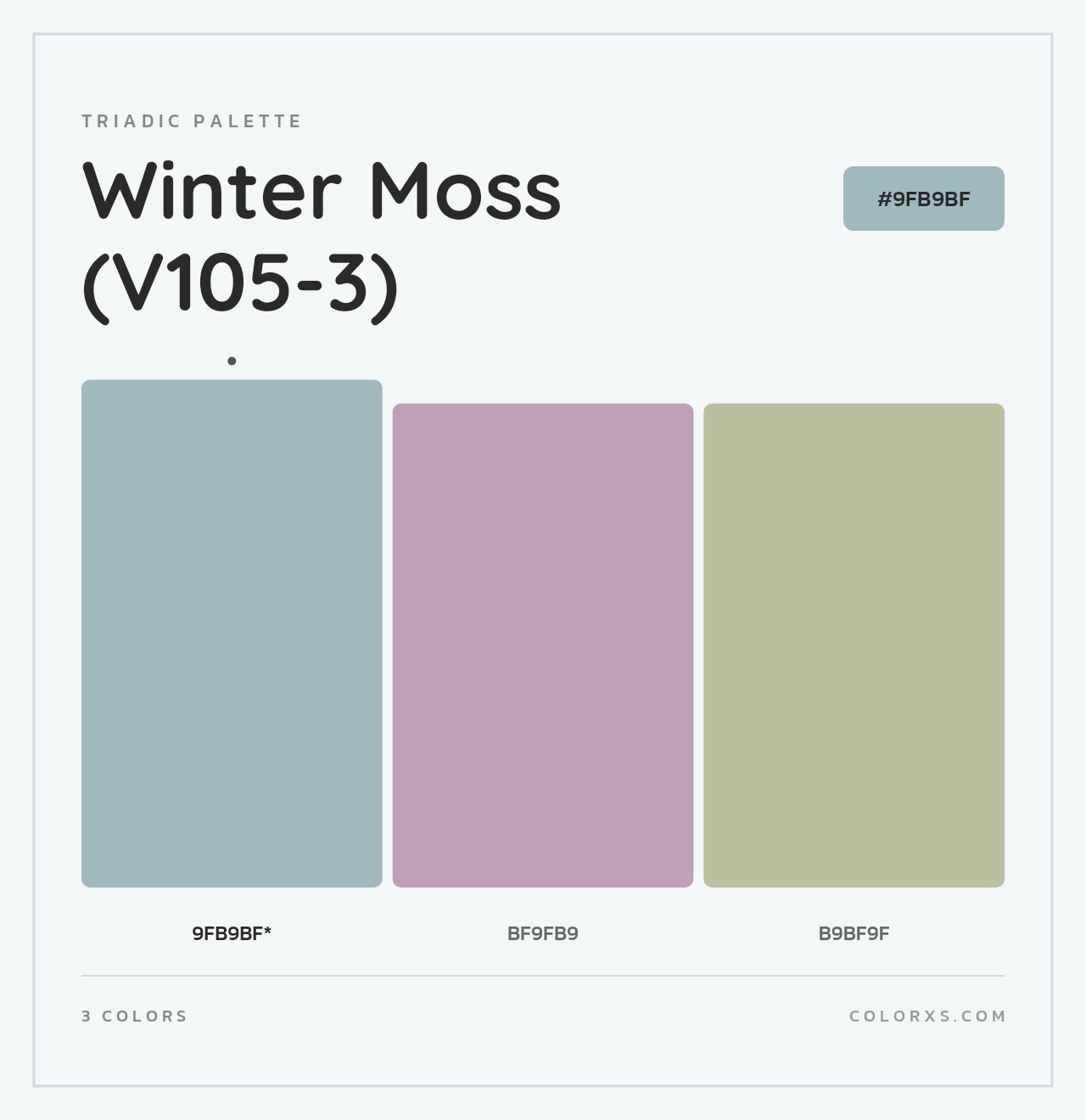 Winter Moss (V105-3) - Triadic Color Palette