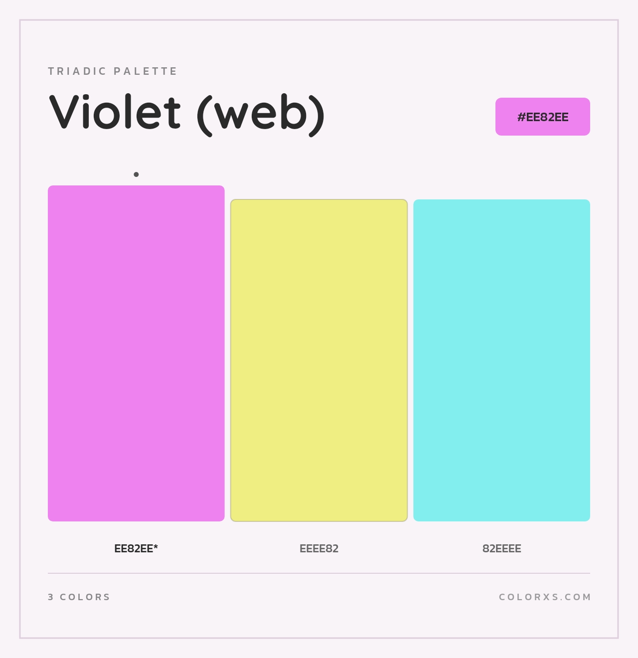 Violet (web) - Triadic Color Palette