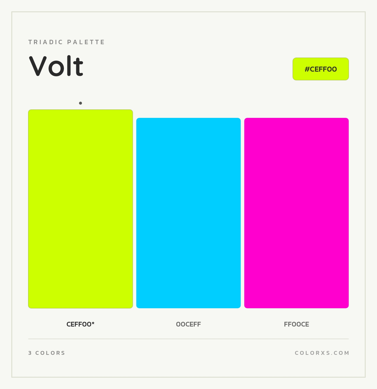 Volt - Triadic Color Palette