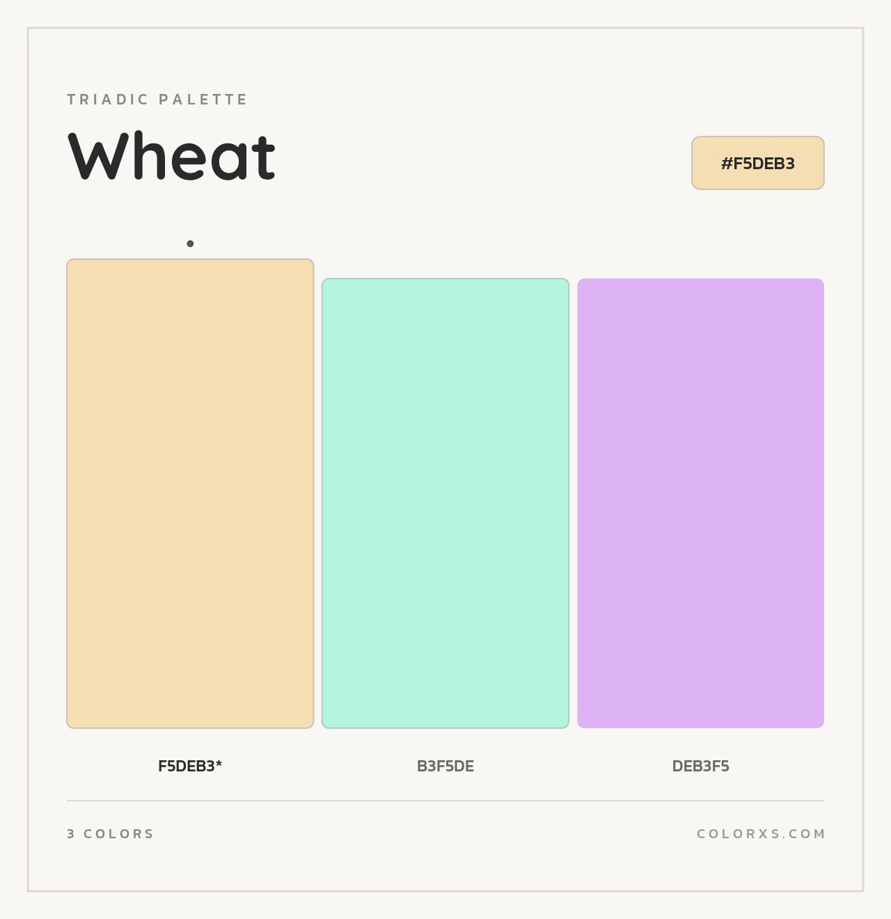Wheat - Triadic Color Palette