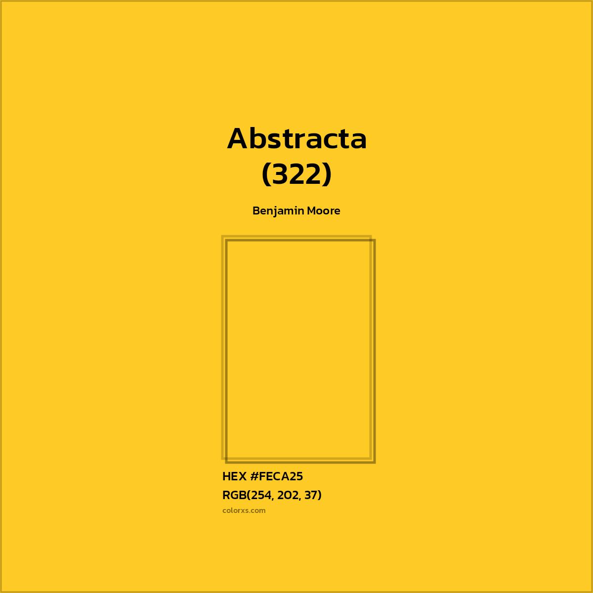 #FECA25 Abstracta (322) Paint Benjamin Moore - Color codes and meaning | Matching colors and paints